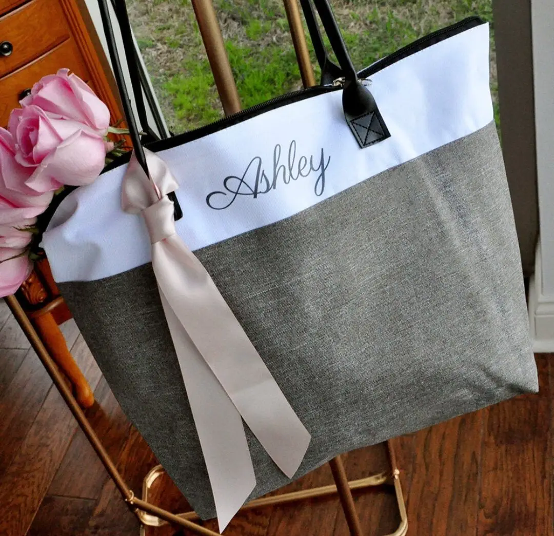 Available mid June. Bridesmaid Tote (Qty. 1). Personalized Bridesmaid Gift Bags. Custom Name Bag. Zipper Tote. GRTBlH.
Available mid June. Bridesmaid Tote (Qty. 1). Personalized Bridesmaid Gift Bags. Custom Name Bag. Zipper Tote. GRTBlH.