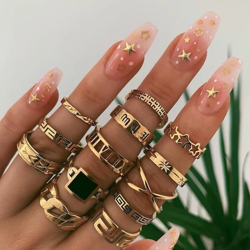 Trendy Women Stacked Rings Personality Alloy Pendant Ring Party Jewelry Accessories
Trendy Women Stacked Rings Personality Alloy Pendant Ring Party Jewelry Accessories