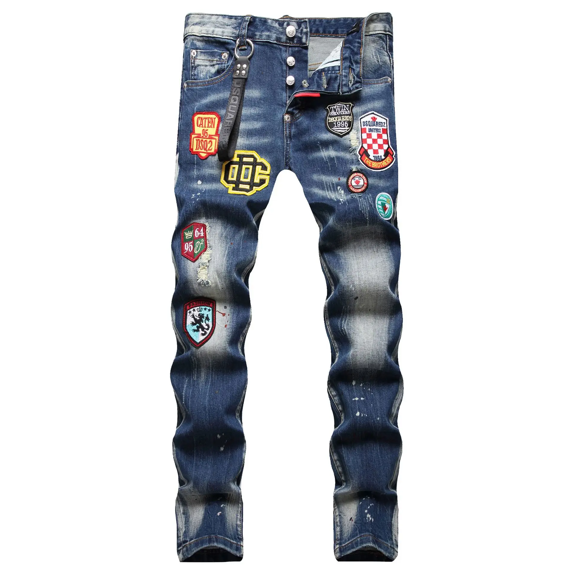 Men Blue Skinny Denim Jeans Brand Dsq2 Holes Patchwork Long Jeans Pants High Quality Male Stretch Fit Casual Denim Trousers 38
Men Blue Skinny Denim Jeans Brand Dsq2 Holes Patchwork Long Jeans Pants High Quality Male Stretch Fit Casual Denim Trousers 38