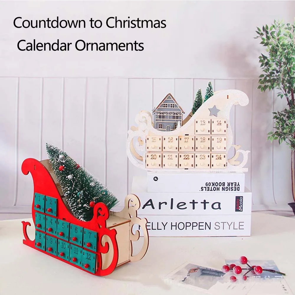Christmas Countdown Calendar Table Wooden Desktop Decorations Tree House Drawers Sleigh Living Room Bedroom Decoration Props
Christmas Countdown Calendar Table Wooden Desktop Decorations Tree House Drawers Sleigh Living Room Bedroom Decoration Props
