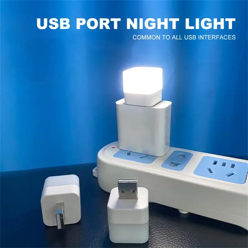 

Лампа с USB-разъемом, миниатюрный светодиодный ночник, светсветильник льник для чтения с блоком питания и зарядкой, маленькая круглая лампа для защиты глаз, оборудование для лагеря, 1 шт.