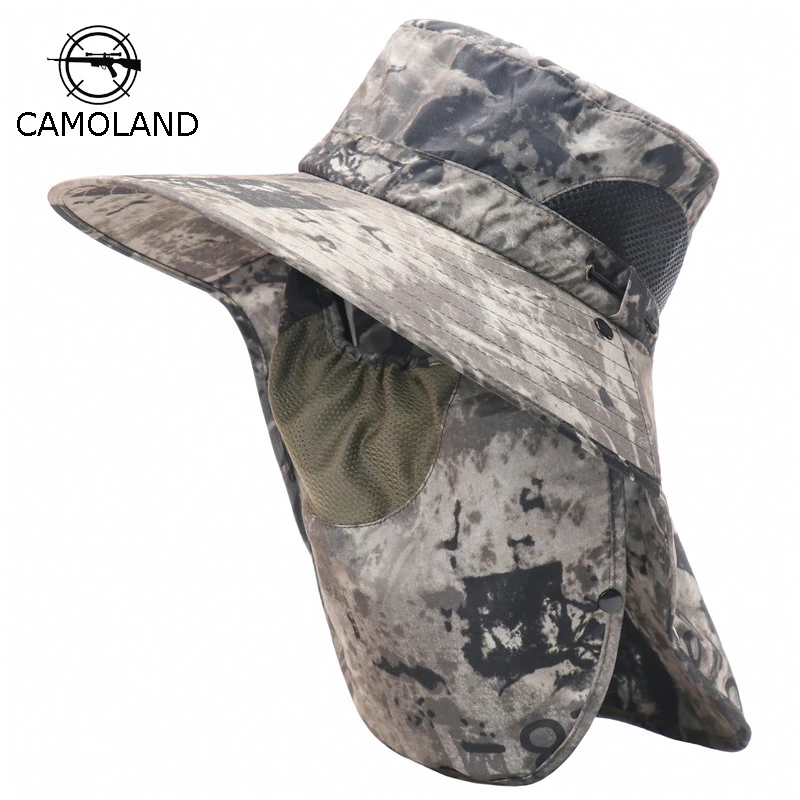 CAMOLAND Summer UV Protection Sun Hats For Women Men Fashion Tie-dye Bucket Hat With Neck Flap Outdoor Male Hiking Fishing Caps
CAMOLAND Summer UV Protection Sun Hats For Women Men Fashion Tie-dye Bucket Hat With Neck Flap Outdoor Male Hiking Fishing Caps