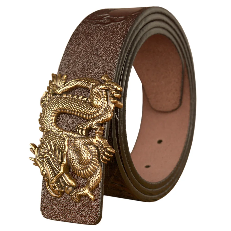 Men Genuine Leather Belts Cowhide Fashion Dragon Pattern Belt For Male Pin Buckle Luxury Brand Business Waistband High Quality
Men Genuine Leather Belts Cowhide Fashion Dragon Pattern Belt For Male Pin Buckle Luxury Brand Business Waistband High Quality