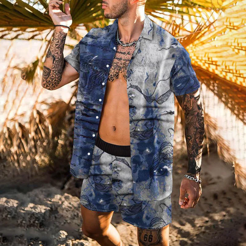 Men's Tracksuit Casual Summer Beach Short Sleeve Shirt and shorts Suit Vacation Hawaiian two-Piece Set Male Clothing Streetwear
Men's Tracksuit Casual Summer Beach Short Sleeve Shirt and shorts Suit Vacation Hawaiian two-Piece Set Male Clothing Streetwear