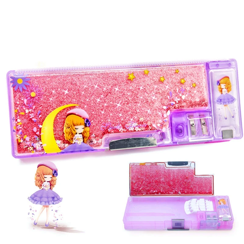 Cartoon Plastic Pen Case Quicksand Double-Layer Pencil Case Multi-Function Creative Pencil Case Male Cute Hipster Pencil Case
Cartoon Plastic Pen Case Quicksand Double-Layer Pencil Case Multi-Function Creative Pencil Case Male Cute Hipster Pencil Case