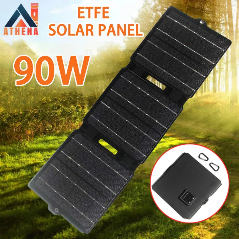 Solar Battery Foldable 90W ETFE Moblie Solar Panel Charger Dual USB 5V Solar Battery Pack for Phone IPad Camping Hiking Fishing
Solar Battery Foldable 90W ETFE Moblie Solar Panel Charger Dual USB 5V Solar Battery Pack for Phone IPad Camping Hiking Fishing