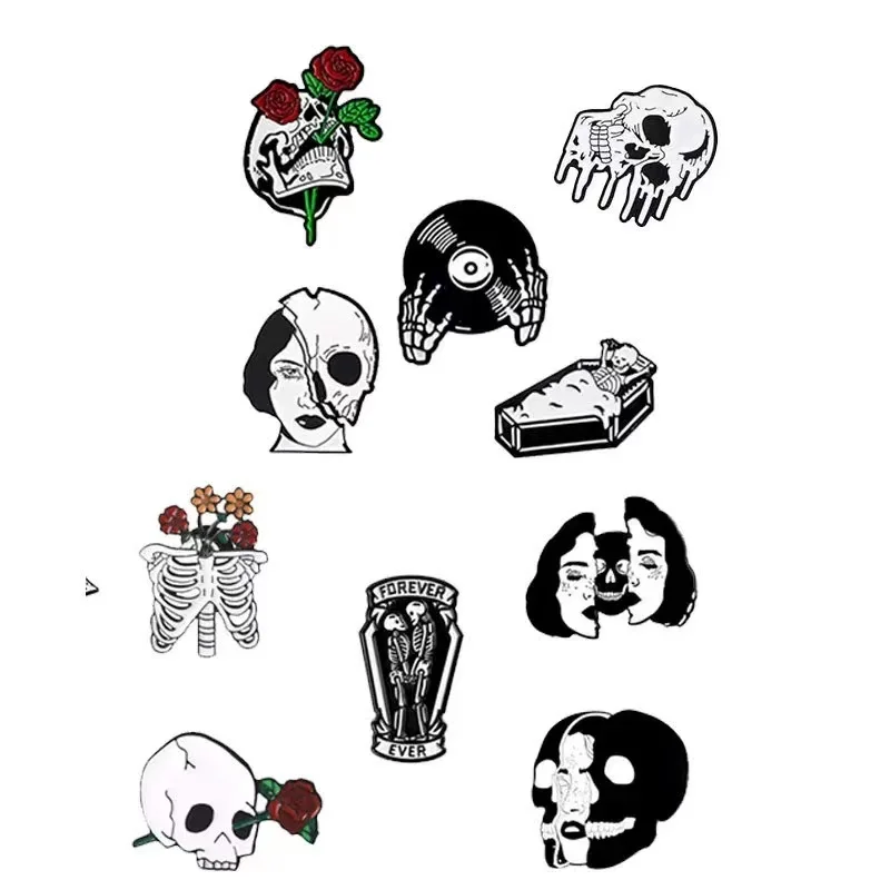 Punk Music Lover Dj Skull Enamel Pin Magic Wizard Cranio Vampire Rose Button Pin Denim Jackets Brooches Badge Gothic Jewelry
Punk Music Lover Dj Skull Enamel Pin Magic Wizard Cranio Vampire Rose Button Pin Denim Jackets Brooches Badge Gothic Jewelry