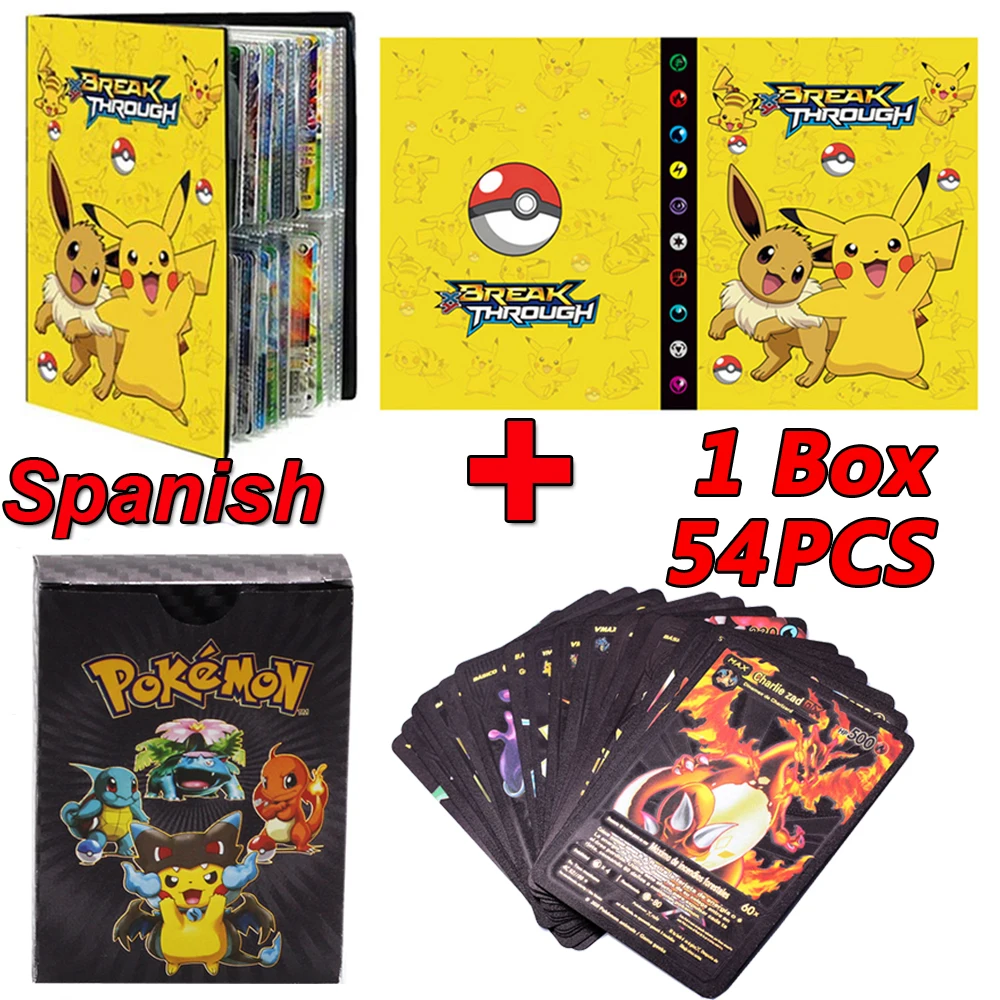 With 27-54pcs/set Spanish Pokemon Cards Metal Gold Vmax GX Energy Card Charizard Pikachu Rare Collection Battle Trainer Card
With 27-54pcs/set Spanish Pokemon Cards Metal Gold Vmax GX Energy Card Charizard Pikachu Rare Collection Battle Trainer Card