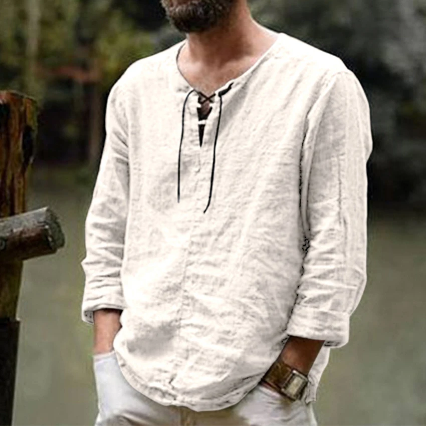 New Men´s Hot Fashion Solid Shirt Casual Long Sleeve V Neck Pure Color Breathable Beach Loose Tee Tops Clothing
New Men´s Hot Fashion Solid Shirt Casual Long Sleeve V Neck Pure Color Breathable Beach Loose Tee Tops Clothing