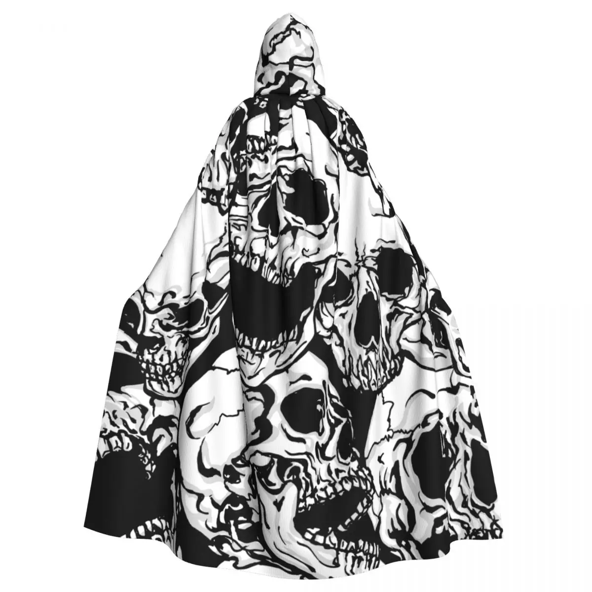 Adult Cloak Cape Hooded Black And White Skulls Medieval Costume Witch Wicca Vampire Elf Purim Carnival Party
Adult Cloak Cape Hooded Black And White Skulls Medieval Costume Witch Wicca Vampire Elf Purim Carnival Party
