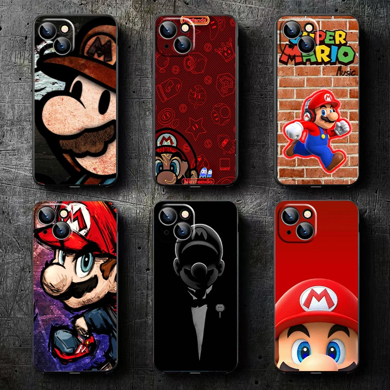 Super Mario Bros For iPhone 13 12 11 Pro Max 12 13 Mini X XR XS Max 6 7 8 Plus Phone case black liquid silicone cover coque
Super Mario Bros For iPhone 13 12 11 Pro Max 12 13 Mini X XR XS Max 6 7 8 Plus Phone case black liquid silicone cover coque