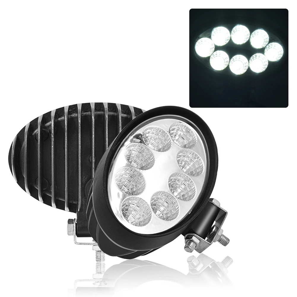 

1pc Oval LED Work Lamp Fog Light 5inch For Truck OffRoad Tractor Flood Beam DC 12-24V 24W 6000K Car Light Accessories