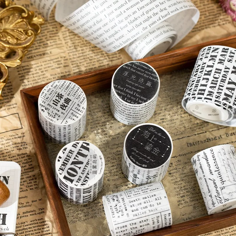 1Pc Antique Literature Masking Tapes Nostalgic Style Decor Adhesive Tapes for Scrapbooking DIY Craft 
1Pc Antique Literature Masking Tapes Nostalgic Style Decor Adhesive Tapes for Scrapbooking DIY Craft