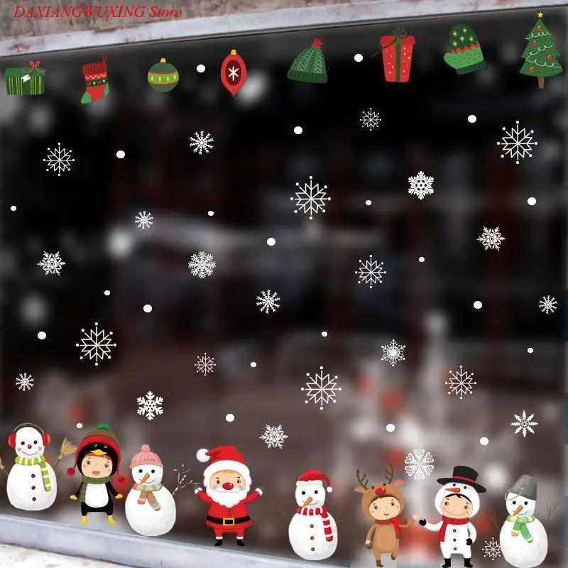 Christmas stickers wall stickers static window glass stickers snowflake old man scene layout props Christmas decorations decor
Christmas stickers wall stickers static window glass stickers snowflake old man scene layout props Christmas decorations decor