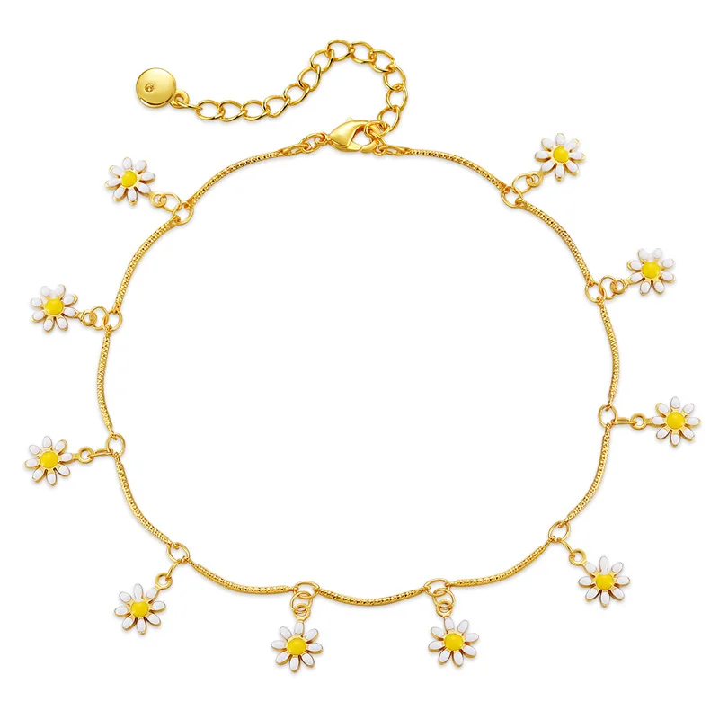 2023 New Product Small Fresh Daisy Pendant Design Drop Oil Craft Retro Handmade Exquisite Anklet Female Valentine's Day Gift
2023 New Product Small Fresh Daisy Pendant Design Drop Oil Craft Retro Handmade Exquisite Anklet Female Valentine's Day Gift