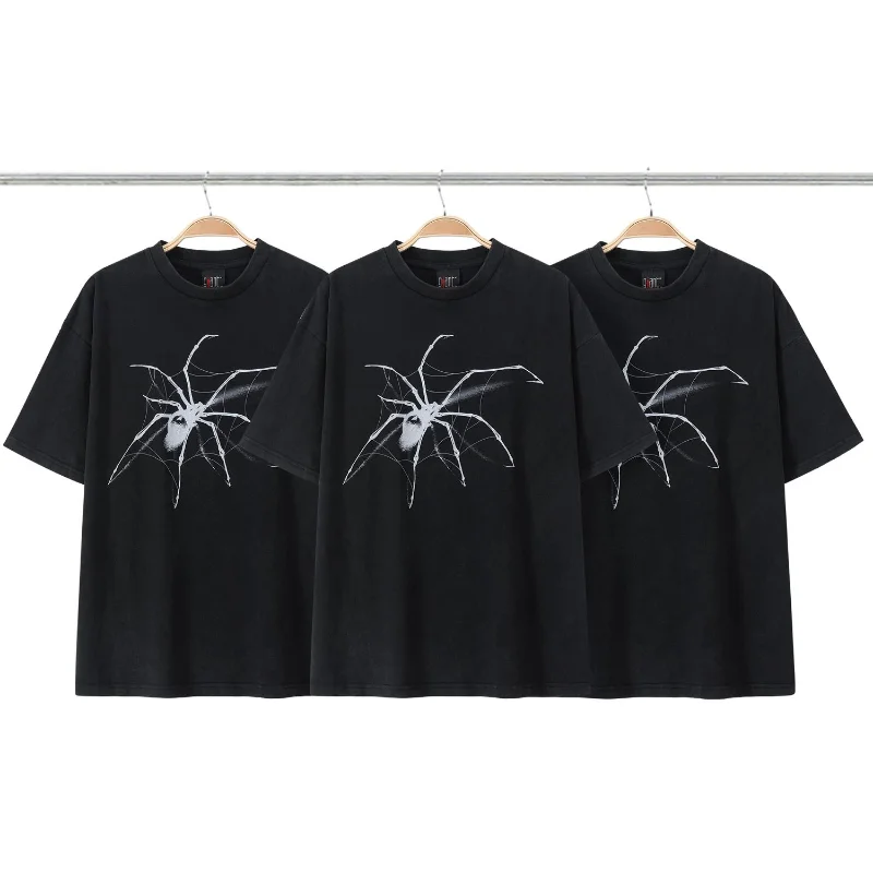 23SS Round Neck Making Old Washed Spider Prints T-Shirt Men Women Casual T Shirt Tops Tee Kanye West Summer Mon Compte
23SS Round Neck Making Old Washed Spider Prints T-Shirt Men Women Casual T Shirt Tops Tee Kanye West Summer Mon Compte