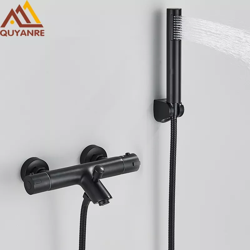 Matte Black Thermostatic Shower Faucet Bathroom Thermostatic Mixer Tap Bath Thermostatic Mixing Valve Chrome Bathtub Faucet
Matte Black Thermostatic Shower Faucet Bathroom Thermostatic Mixer Tap Bath Thermostatic Mixing Valve Chrome Bathtub Faucet
