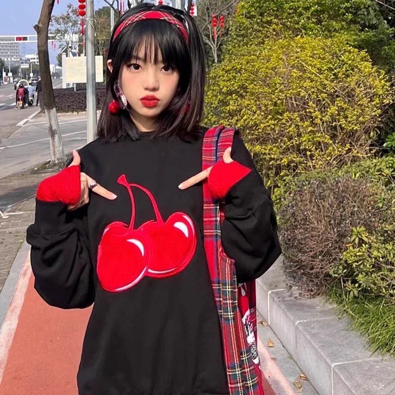 2023 Spring and Autumn Women's Korea KIRSH Cherry New Plush Big Cherry Four Color High Quality Cotton Round Neck Sweater
2023 Spring and Autumn Women's Korea KIRSH Cherry New Plush Big Cherry Four Color High Quality Cotton Round Neck Sweater