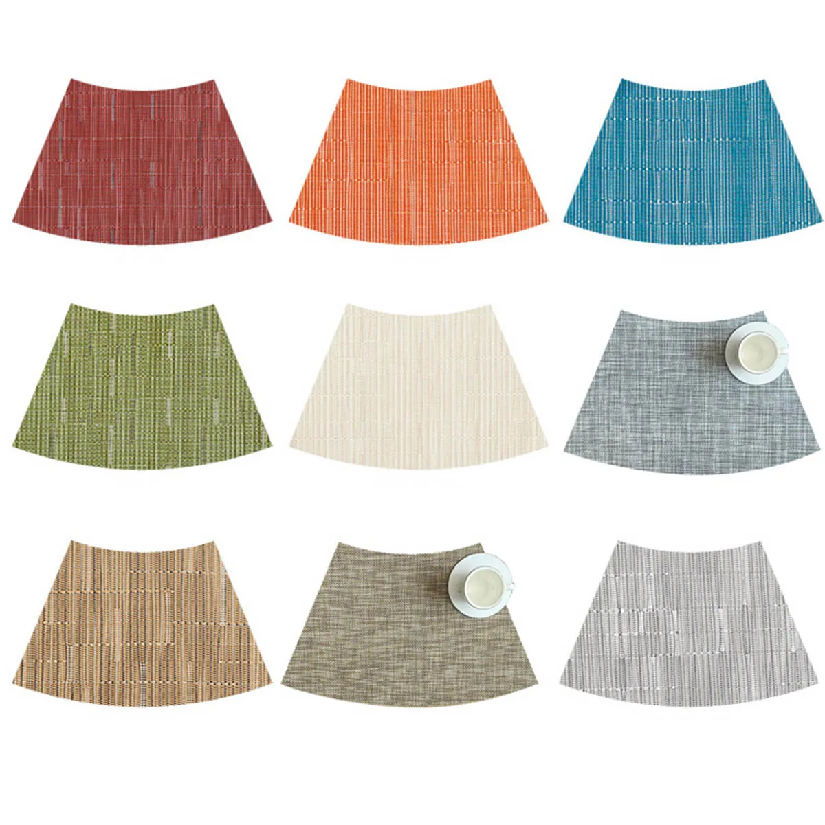PVC Rattan Placemats for Dining Table Mat for Coffee Tables Tableware Plates Cup Pads Coaster Set Kitchen Accessories Home Décor
PVC Rattan Placemats for Dining Table Mat for Coffee Tables Tableware Plates Cup Pads Coaster Set Kitchen Accessories Home Décor
