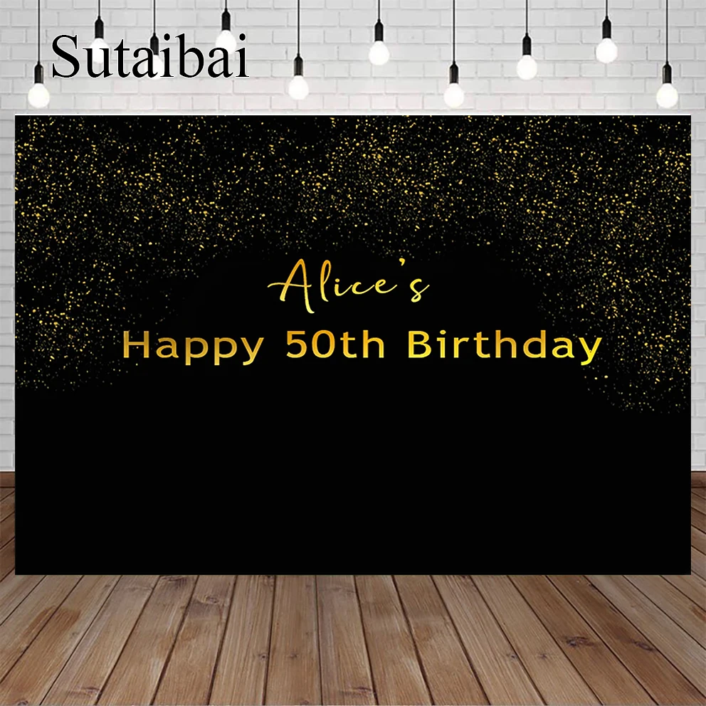 Happy 40th 50th 60th Birthday Photography Backdrop Gold Glitter Dots Black Photo Background Vinyl Seamless Photo Booth Backdrop
Happy 40th 50th 60th Birthday Photography Backdrop Gold Glitter Dots Black Photo Background Vinyl Seamless Photo Booth Backdrop