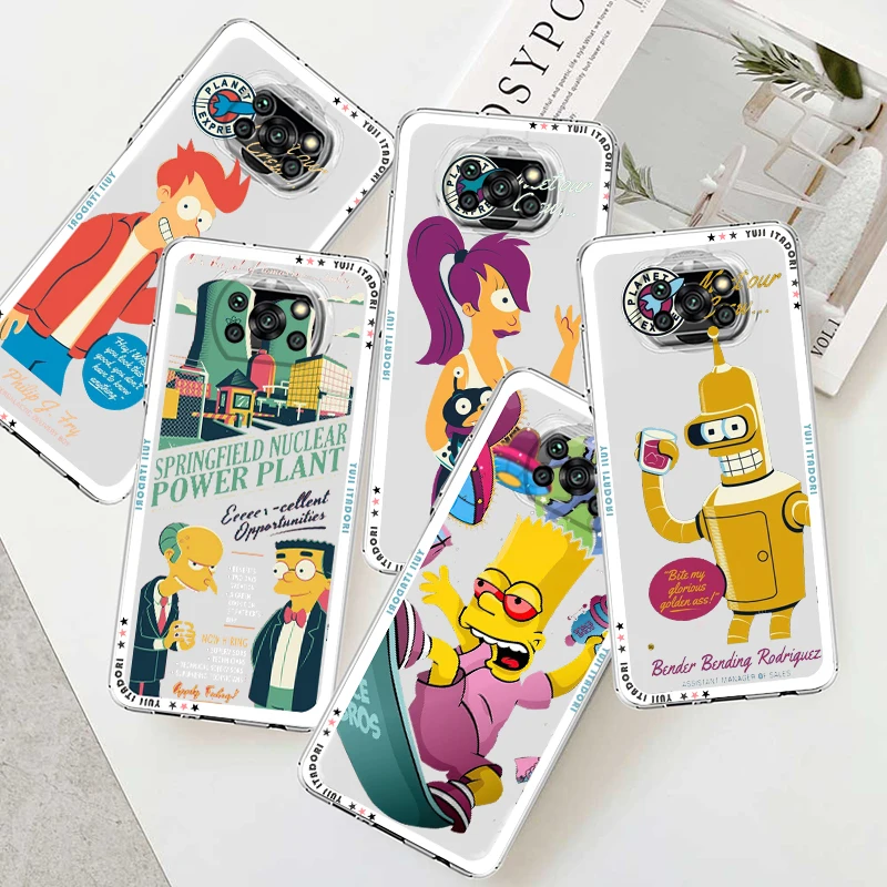 Disney Futurama Simpsons Phone Case For Xiaomi Mi Poco X4 X3 NFC F4 F3 GT M4 M3 M2 X2 F2 Pro C3 C40 C3 5G Transparent Cover
Disney Futurama Simpsons Phone Case For Xiaomi Mi Poco X4 X3 NFC F4 F3 GT M4 M3 M2 X2 F2 Pro C3 C40 C3 5G Transparent Cover
