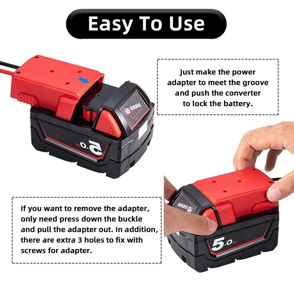 Battery Adapter With Fuse For Milwaukee M18 18V Battery To Dock Holder 14Awg Replacement Fuses Equipment Power Tool Accessories
Battery Adapter With Fuse For Milwaukee M18 18V Battery To Dock Holder 14Awg Replacement Fuses Equipment Power Tool Accessories