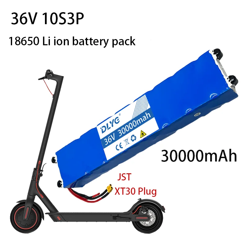 36V 30Ah 18650 Lithium Battery Pack 10S3P 30000mah 42V Electric Scooter M365 Electric Power Battery with BMS
36V 30Ah 18650 Lithium Battery Pack 10S3P 30000mah 42V Electric Scooter M365 Electric Power Battery with BMS