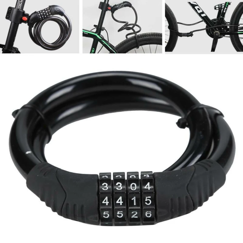 Bicycle Lock 4 Digit Code Combination Anti-Theft Lock Stainless Steel Cable Bicycle Security Chain Equipment MTB Bike Lock
Bicycle Lock 4 Digit Code Combination Anti-Theft Lock Stainless Steel Cable Bicycle Security Chain Equipment MTB Bike Lock