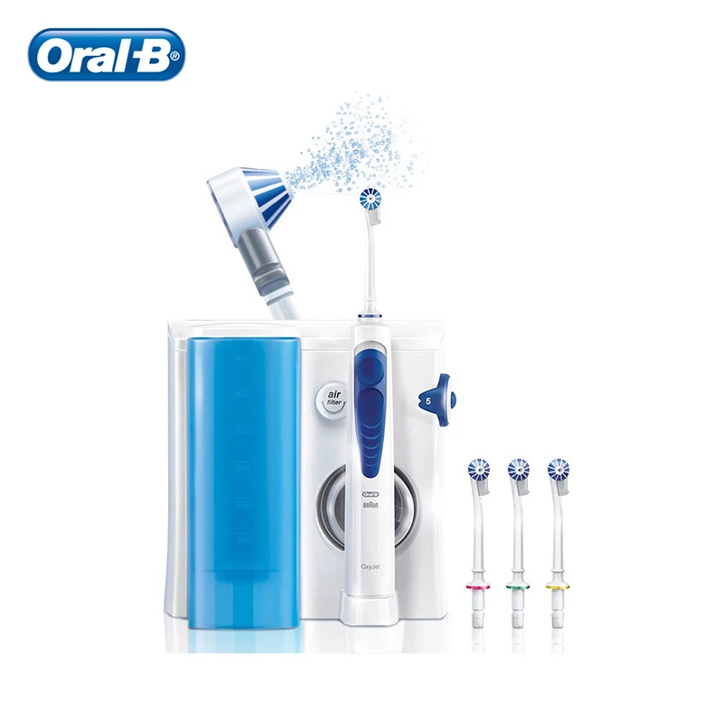 

Oral B Oxyjet MD20 ирригатор для полости рта настенный Электрический водный поплавок для здоровья полости рта 2 режима с емкостью для воды 600 мл