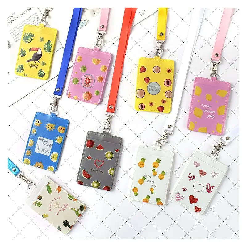 Students Cartoon ID Bus Card holder Wallet Women Leather Card Cover Lanyard Bags Girl Cute Door Work Identity Badge Pouch
Students Cartoon ID Bus Card holder Wallet Women Leather Card Cover Lanyard Bags Girl Cute Door Work Identity Badge Pouch