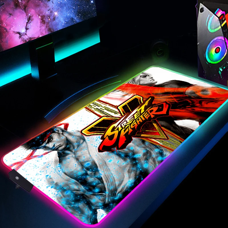 Street Fighter RGB Desk Protector With Wire Pc Gamer Accessories Luminous Backlight Keyboard Pad LED Mouse Gaming Mousepad Xxl
Street Fighter RGB Desk Protector With Wire Pc Gamer Accessories Luminous Backlight Keyboard Pad LED Mouse Gaming Mousepad Xxl