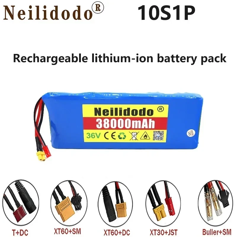 Aviation Arrival 18650 10S1P 36V Lithium-ion Rechargeable Battery Pack Charger for Electric Bicycles, Tricycles, Handcarts, Etc
Aviation Arrival 18650 10S1P 36V Lithium-ion Rechargeable Battery Pack Charger for Electric Bicycles, Tricycles, Handcarts, Etc