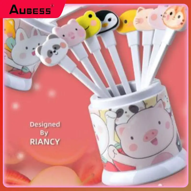 

A Variety Of Patterns Feel Comfortable Ins Wind Lovely Shape Fork Food Grade Material Cartoon Tableware Delicious Rest Assured