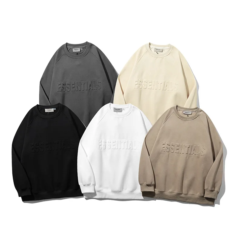 Top Quality ESSENTIALS Pullover Men's Autumn Fashion Embossed O Neck High Street Loose Hip-hop Casual Sweatshirt Streetwear
Top Quality ESSENTIALS Pullover Men's Autumn Fashion Embossed O Neck High Street Loose Hip-hop Casual Sweatshirt Streetwear