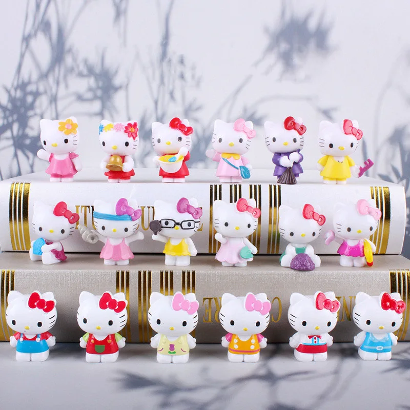 6 Cartoon Hello Kitty Cat Figure Girl Toy Cake Decoration Desktop Car Decoration Model Birthday Gift Anime Figurine 
6 Cartoon Hello Kitty Cat Figure Girl Toy Cake Decoration Desktop Car Decoration Model Birthday Gift Anime Figurine