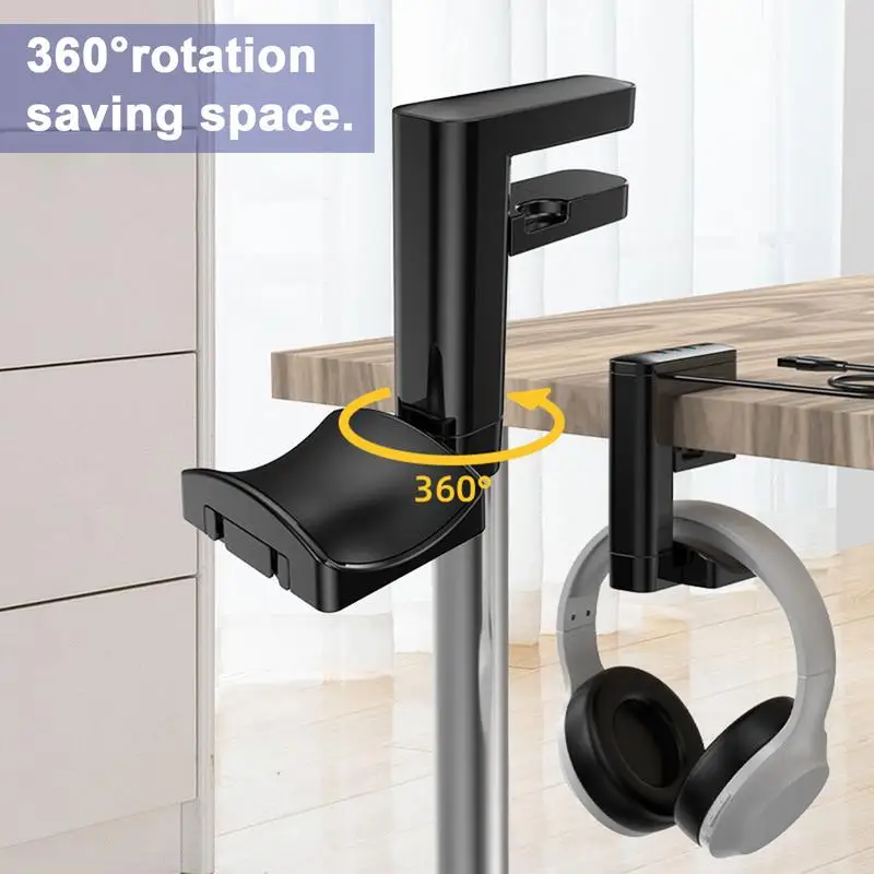Headphone Desk Hook Headset Holder Detachable Headset Hanging USB Hub Port Built-In Cable Clip Organizer for PcOffice
Headphone Desk Hook Headset Holder Detachable Headset Hanging USB Hub Port Built-In Cable Clip Organizer for PcOffice