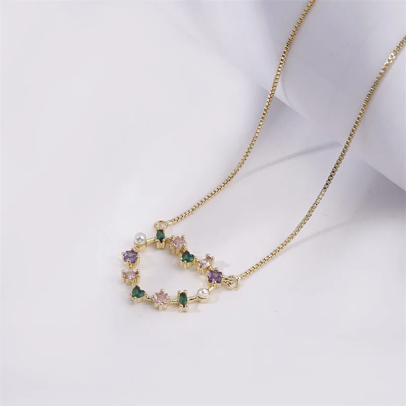 Drop Shipping Lovely Heart Causual Copper Necklace For Women Charms Trendy Beautiful Rhinestone Female Ethnic Jewelry Wholesale
Drop Shipping Lovely Heart Causual Copper Necklace For Women Charms Trendy Beautiful Rhinestone Female Ethnic Jewelry Wholesale
