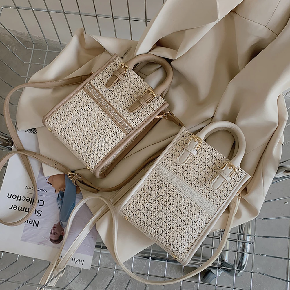 Handmade Straw Shoulder Bags Lesiure Woven Vacation Crossbody Bag Casual Holiday Shoulder Handbag Beach Totes Pouch
Handmade Straw Shoulder Bags Lesiure Woven Vacation Crossbody Bag Casual Holiday Shoulder Handbag Beach Totes Pouch