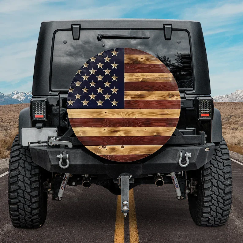 Gift For Father, American Wooden Flag Tire Cover, Compass Tire Spare Tire Cover, Gift For Man, Independence Day Decor, Gift For
Gift For Father, American Wooden Flag Tire Cover, Compass Tire Spare Tire Cover, Gift For Man, Independence Day Decor, Gift For