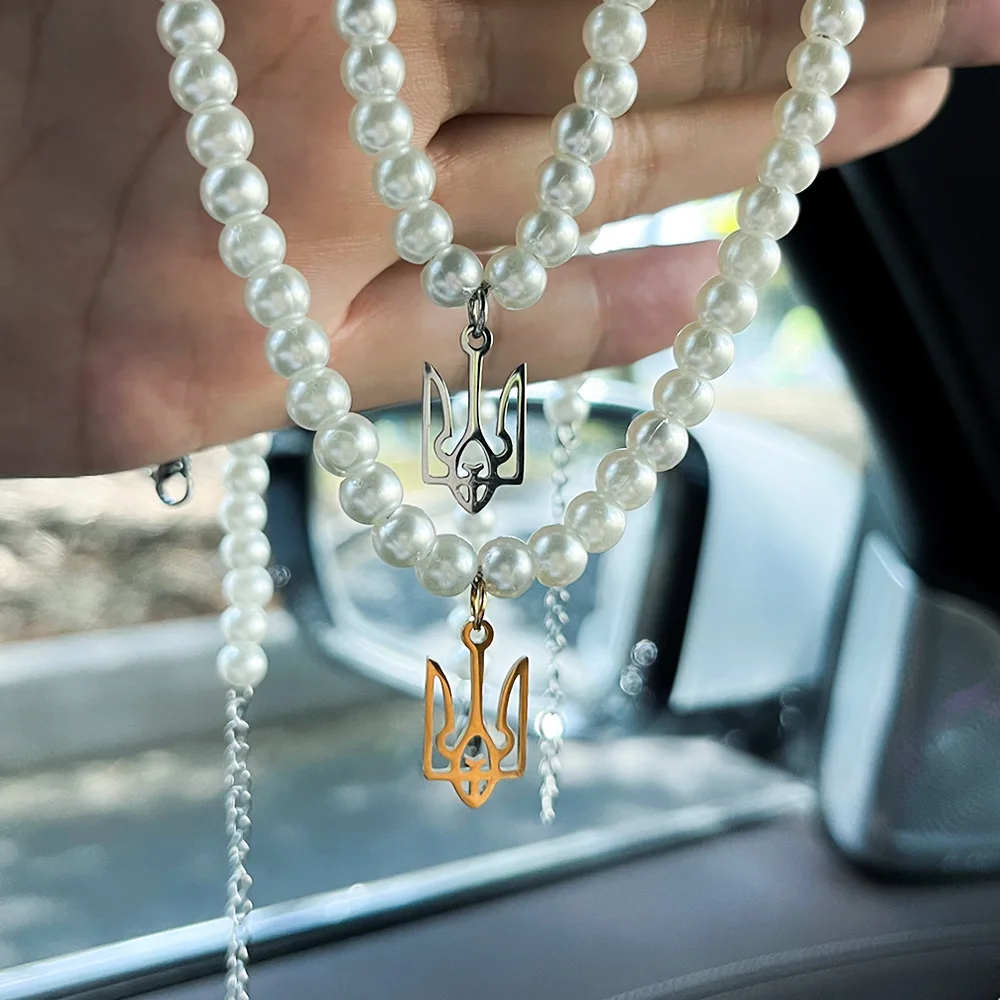 Imitation Freshwater Pearl Ukraine National Emblem Necklace Titanium Steel Badge Pattern Pendant Neck Band Jewelry For Women
Imitation Freshwater Pearl Ukraine National Emblem Necklace Titanium Steel Badge Pattern Pendant Neck Band Jewelry For Women