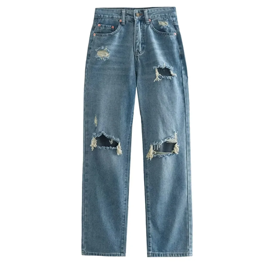 Maxdutti Casual Boyfriend Loose Jeans Women American Vintage Washed Hole Burrs Loose Denim Blue Jeans
Maxdutti Casual Boyfriend Loose Jeans Women American Vintage Washed Hole Burrs Loose Denim Blue Jeans