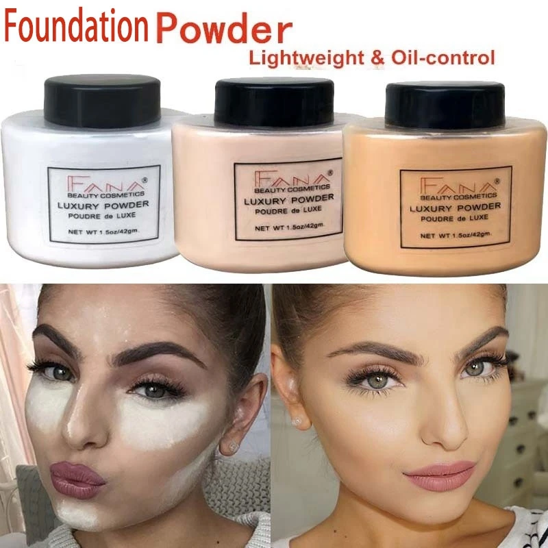 

Face Foundation Powder Oil Control Contour Full CoverBanana Powder Translucent Mineral Makeup Base Matte Foundation Make Up