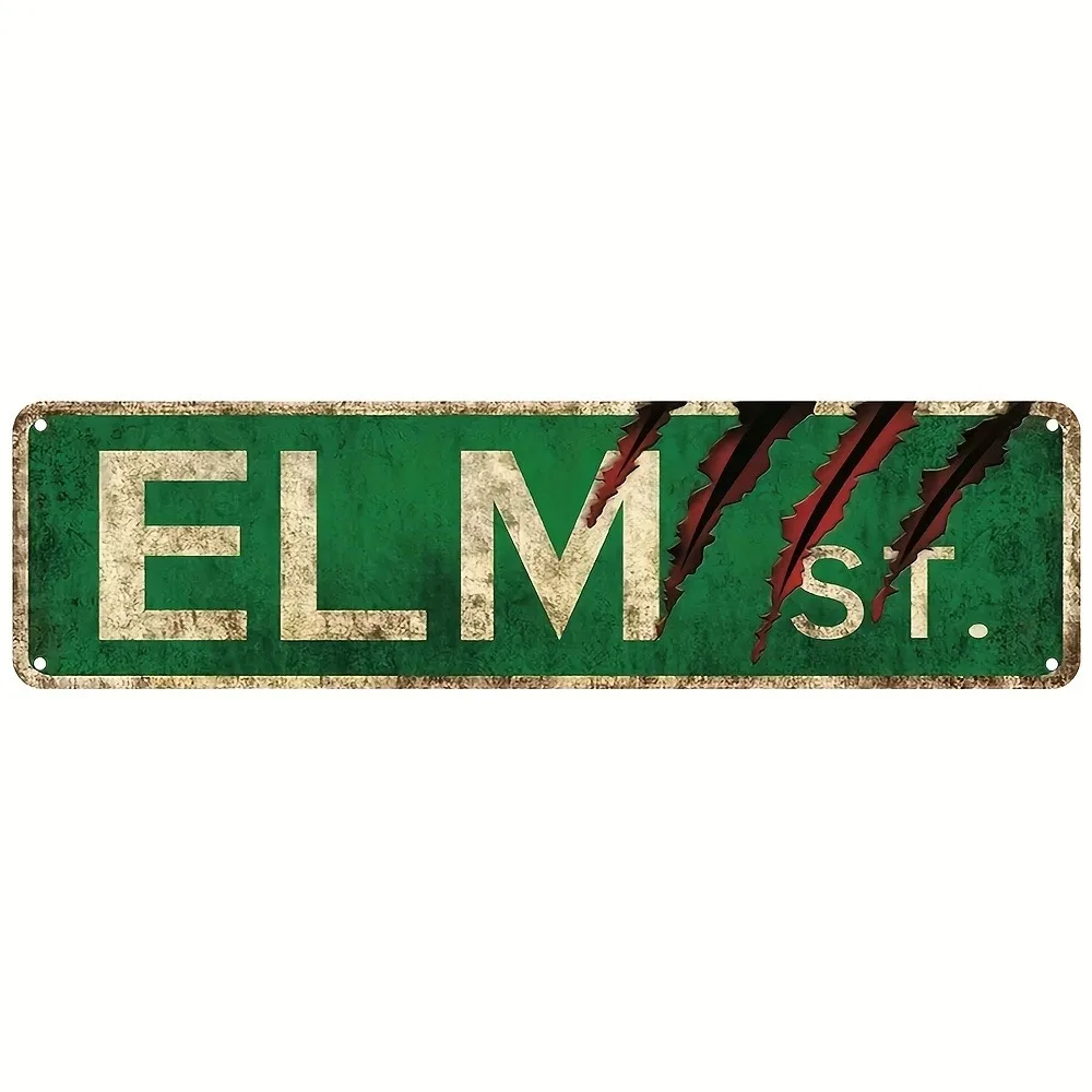 Металлическая табличка Elm Street Horror Movie 4x16 дюймов
Металлическая табличка Elm Street Horror Movie 4x16 дюймов
