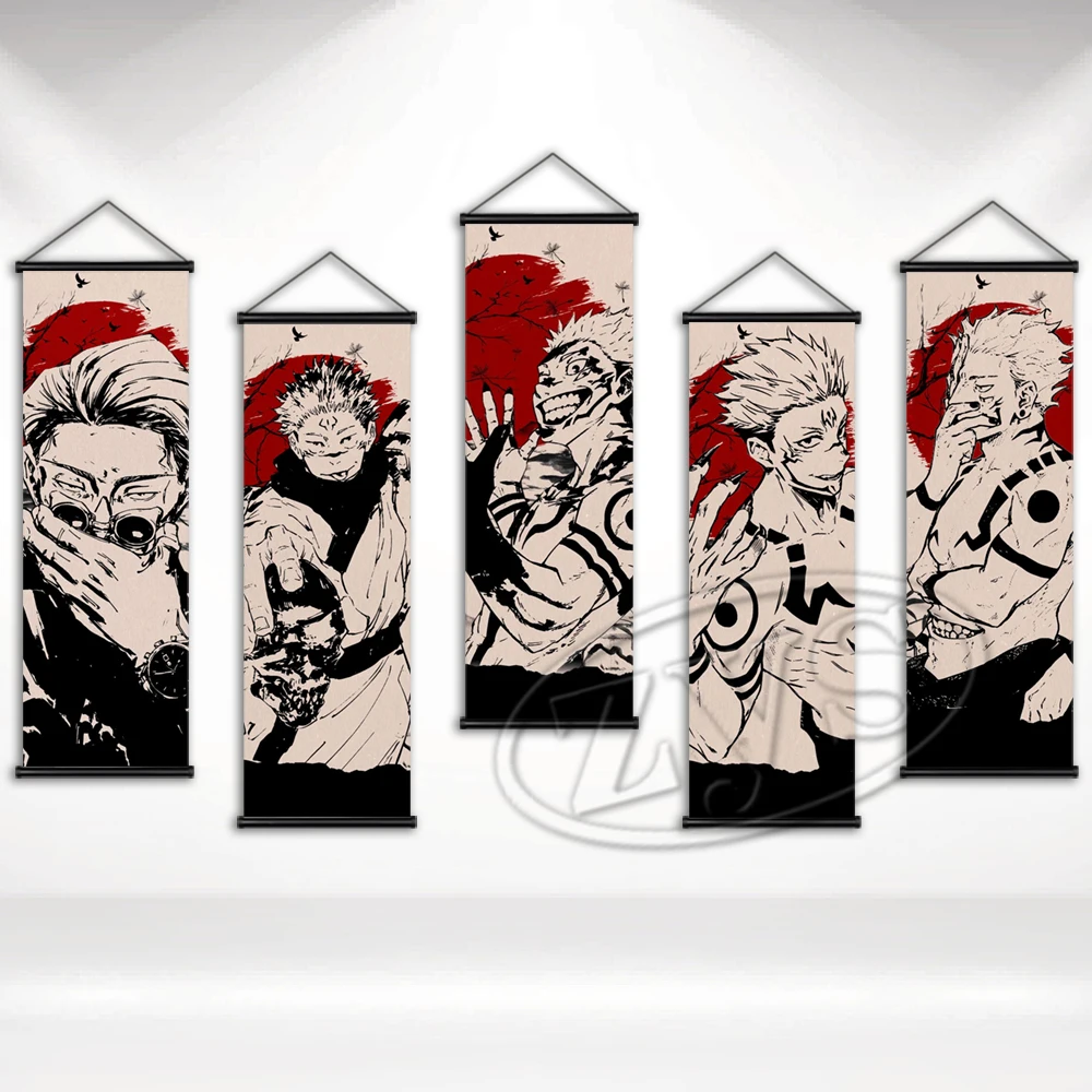 Hanging Scrolls Wall Art Jujutsu Kaisen Picture Poster Canvas Ryomen Sukuna Painting Mural Modular Bedroom Home Decor Cuadros 
Hanging Scrolls Wall Art Jujutsu Kaisen Picture Poster Canvas Ryomen Sukuna Painting Mural Modular Bedroom Home Decor Cuadros