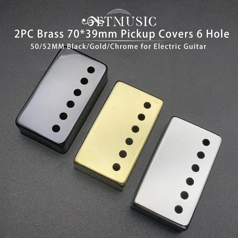 2Pcs Brass 70*39mm Pickup Covers/Lid/Shell/Top 6 Hole For Electric/Metal Guitar Humbucker Covers 50/52MM Black/Gold/Chrome
2Pcs Brass 70*39mm Pickup Covers/Lid/Shell/Top 6 Hole For Electric/Metal Guitar Humbucker Covers 50/52MM Black/Gold/Chrome