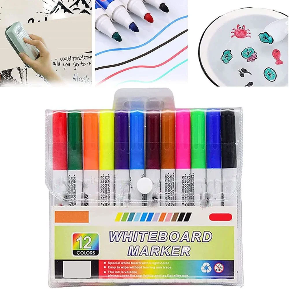 8-12 Pcs Magical Water Painting Pen Whiteboard Markers Floating Water Drawing Colorful Mark Pen Montessori Early Education Toy
8-12 Pcs Magical Water Painting Pen Whiteboard Markers Floating Water Drawing Colorful Mark Pen Montessori Early Education Toy