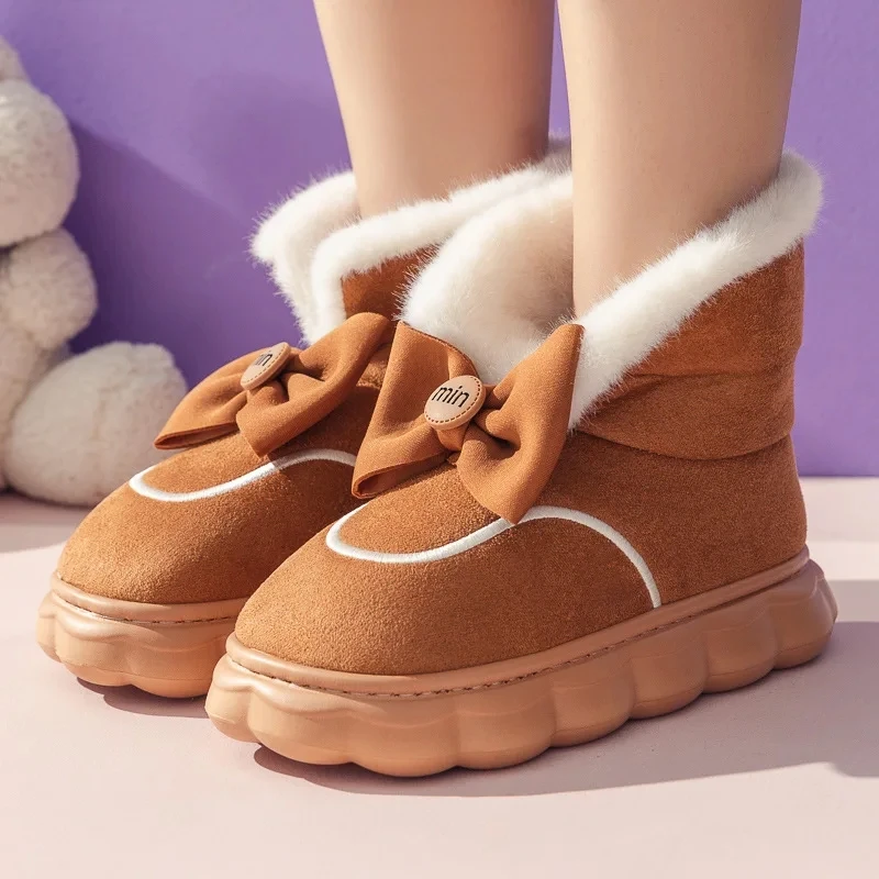 Winter Warm Snow Woman Fluffy Fur Lined Turn Down Ankle Boot Ladies Women Wide Toe Slip On Booties Bowknot Furry Boots
Winter Warm Snow Woman Fluffy Fur Lined Turn Down Ankle Boot Ladies Women Wide Toe Slip On Booties Bowknot Furry Boots
