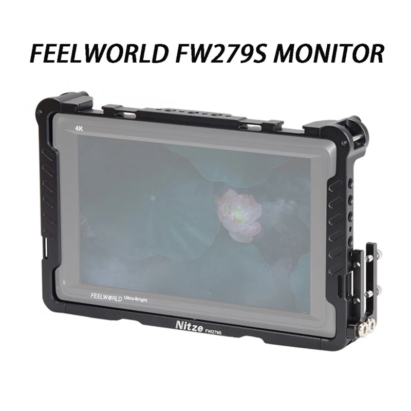 

Nitze for Feelworld FW279S Monitor Cage 7" with HDMI Cable Clamp for Screen Monitor Rig Cable Clamp Protective cage