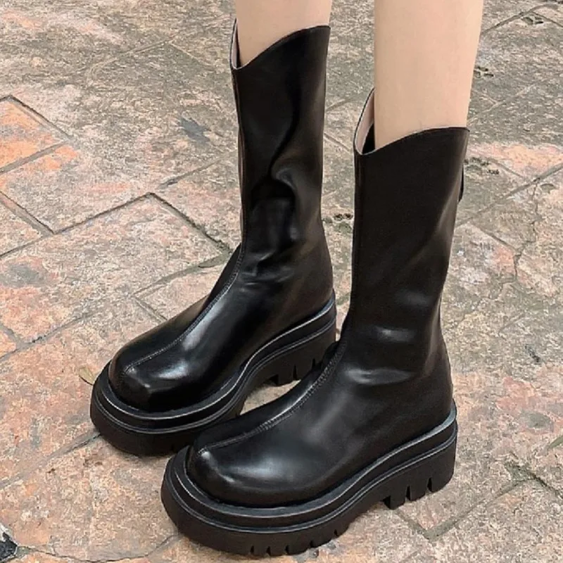 Dilalula Platforms Women Mid-Calf Boots Autumn Winter Working Casual Thick Heels Round Toe Back Zipper Shoes Woman New Arrival
Dilalula Platforms Women Mid-Calf Boots Autumn Winter Working Casual Thick Heels Round Toe Back Zipper Shoes Woman New Arrival