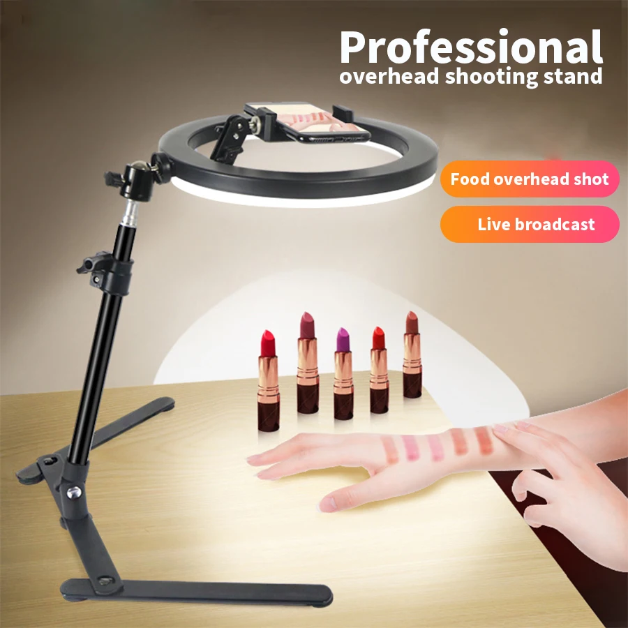 

26Cm Fill Ring Light Lamp Live Cook Photography Lighting Phone Ringlight Tripod Stand Led Selfie Remote for Youtube tiktok video